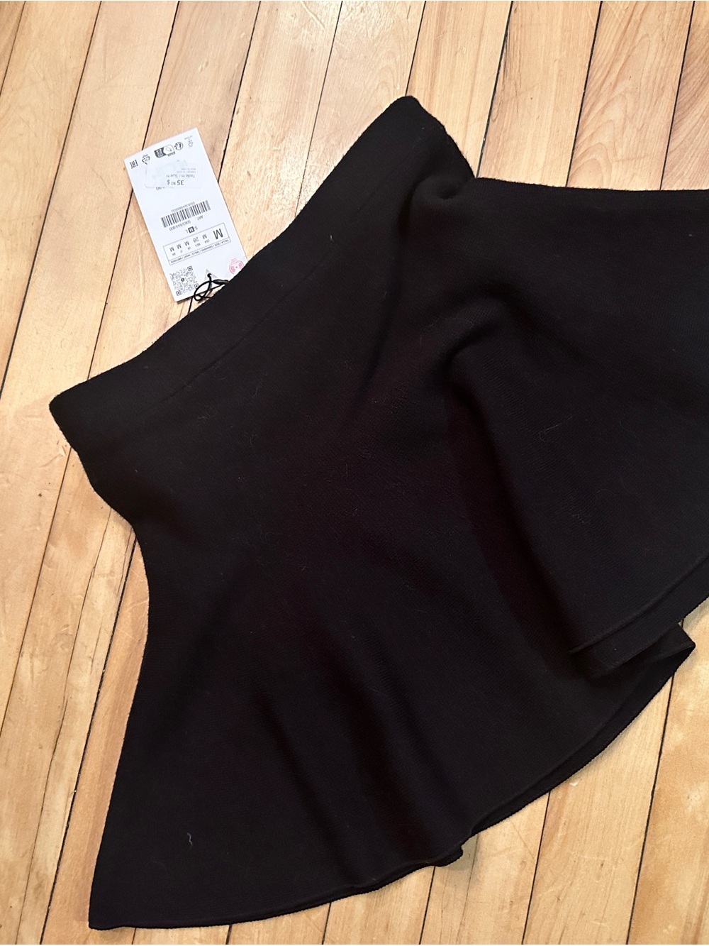 Zara Black Circle Skirt - Flared Mini